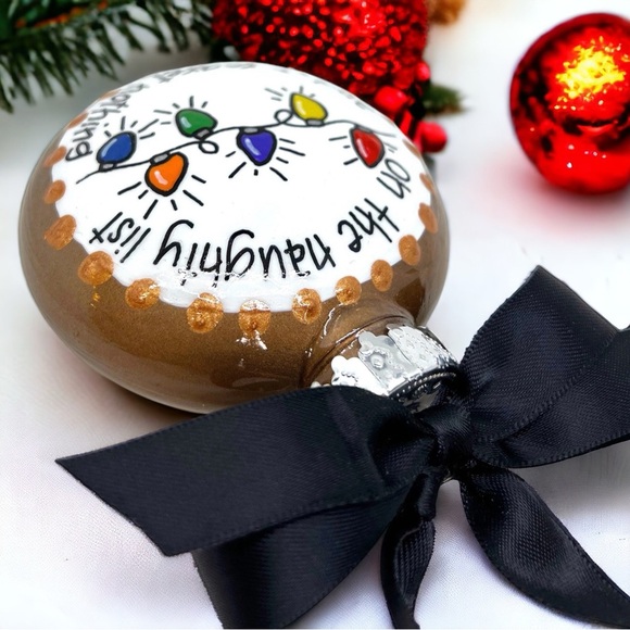 Naughty List Christmas Ornament - "On the Naughty List and I Regret Nothing" - Picture 2 of 8